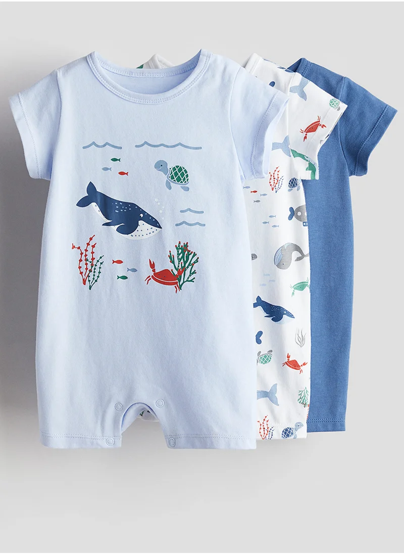 H&M Kids 3 Pack Printed Bodysuit Pyjama
