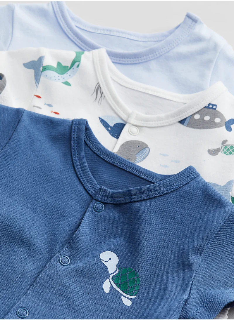 H&M Kids 3 Pack Printed Bodysuit Pyjama
