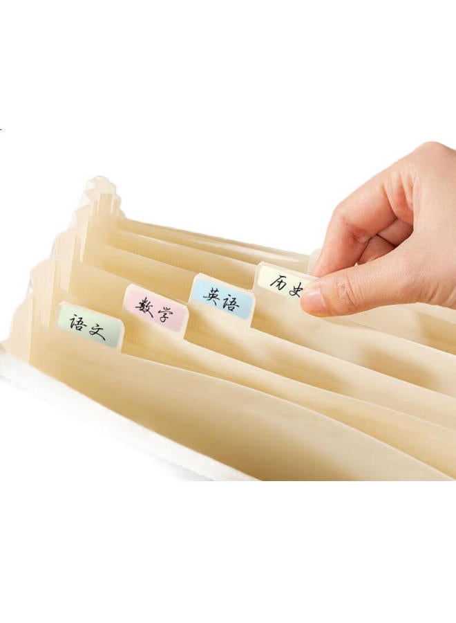 Deli A4/13-Compartment Horizontal Fabric Accordion File Folder, Multi-Layer Document Organizer For Students, Office File Holder, Handbag, Document Case, Random Color, P51 - Image 1