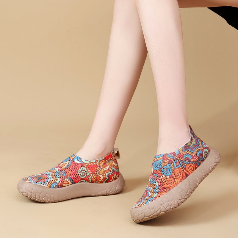 Women's Bohemian Print Breathable Mesh Slip-On Shoes - Image 3