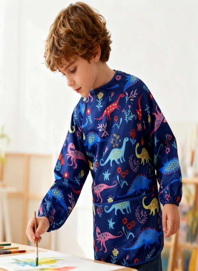 IKAYAS Kids Art Smock, Smocks for Waterproof Long Sleeve Art Smocks for Kids 3-5 (1, ZFKL) - Image 3