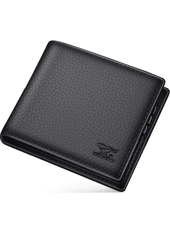 ستب وولفز Leather Black Card Holder & Men's Wallet