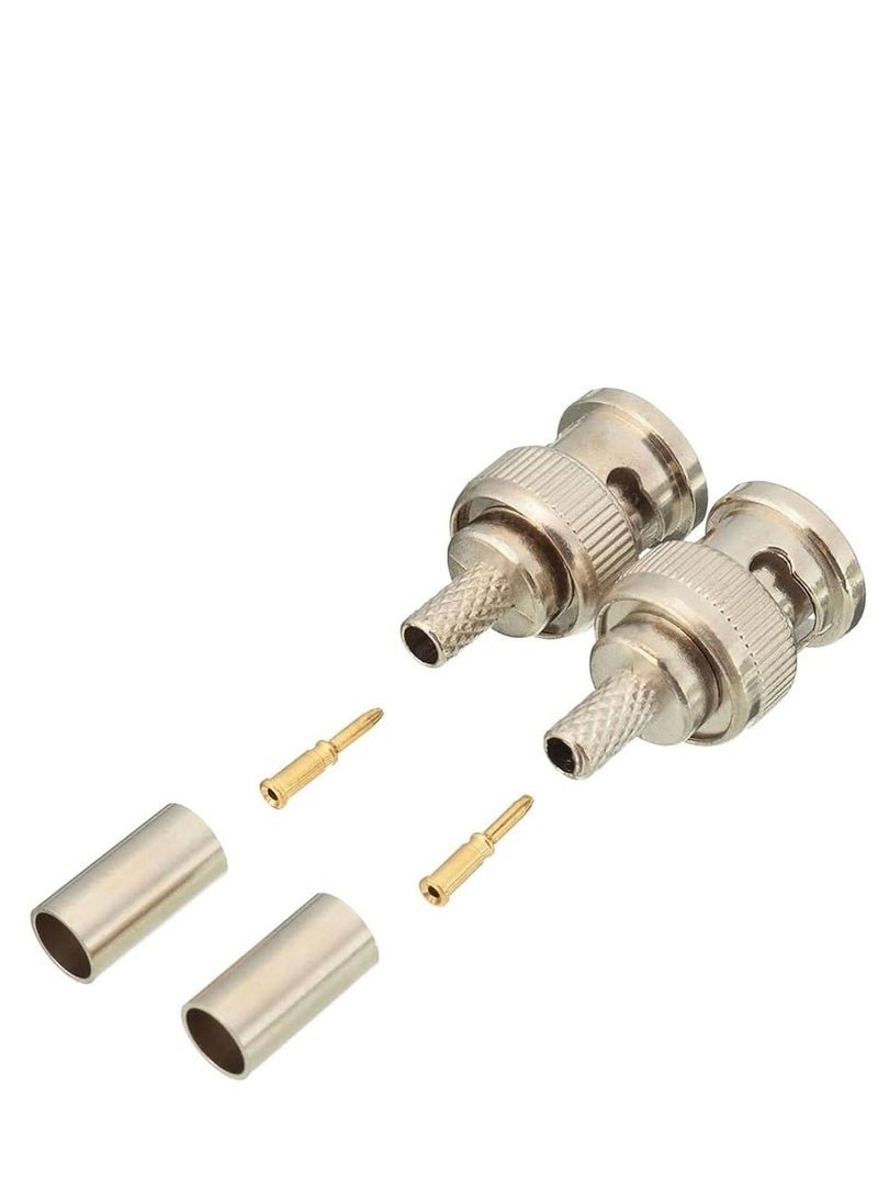 DKURVE® BNC Male Crimp-ON Crimp ON CONNECTORS Plugs RG59 CCTV DVR (10 PACK) - Image 4