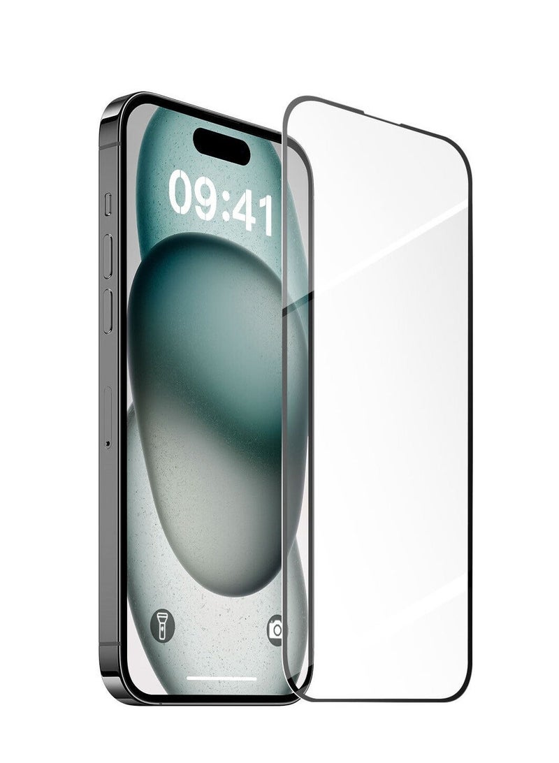 ACLIX 2 Package of Screen Protectors for iPhone 15 Pro Max, 9H Tempered Glass Screen Shatterproof Anti-Scratch Glass HD Clear Case Friendly - Image 2