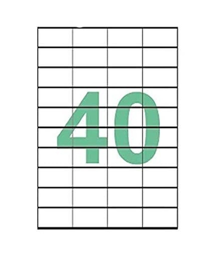 True-Ally A4 Size Paper Labels for Laser, Inkjet & Copiers (40 Label Sheet)(Pack of 40 Sheets) - Image 1