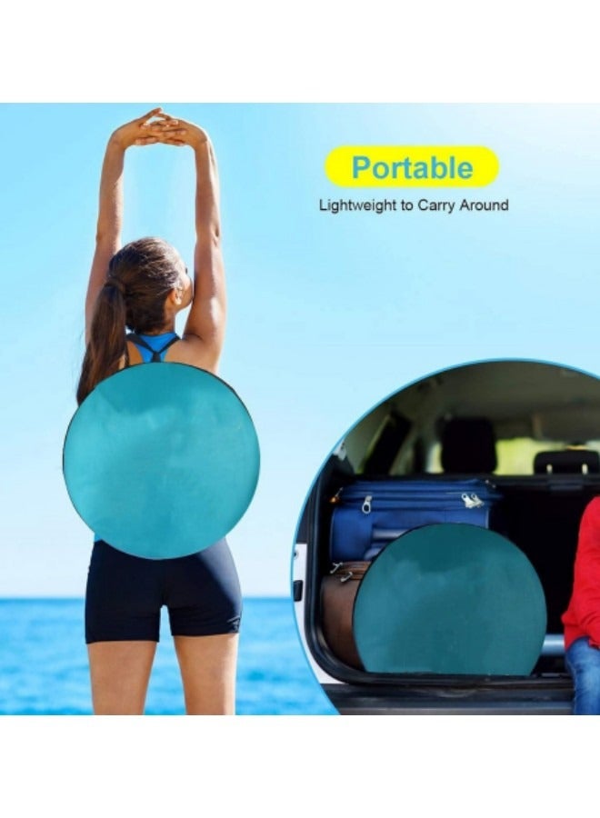 GGEROU خيمة شاطئية، خيمة شاطئ سهلة الطي، خيمة شاطئية محمولة مع حقيبة حمل، خيمة شمسية فورية مضادة للأشعة فوق البنفسجية، UPF 50+، لعدد 2-3 أشخاص، باللون الأخضر - Image 5