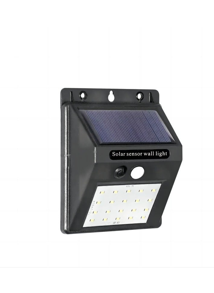 Generic Solar Motion Sensor Wall Light – 20 LED Outdoor Garden Lamp – Waterproof ABS Body Sensing Light – 6000K White – 120×95×50mm - Image 1