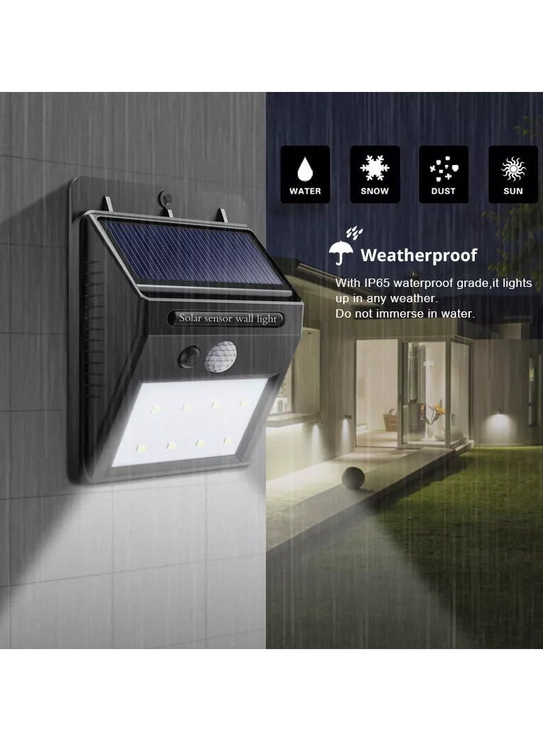 Solar Motion Sensor Wall Light – 20 LED Outdoor Garden Lamp – Waterproof ABS Body Sensing Light – 6000K White – 120×95×50mm - Image 1