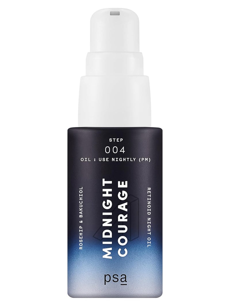 PURPOSEFUL SKINCARE PSA  MIDNIGHT COURAGE Rosehip  Bakuchiol Retinoid Night Oil  Baobab Pomegranate  Sunflower Oils  Suitable for All Skin Types 15 mL  05 oz 