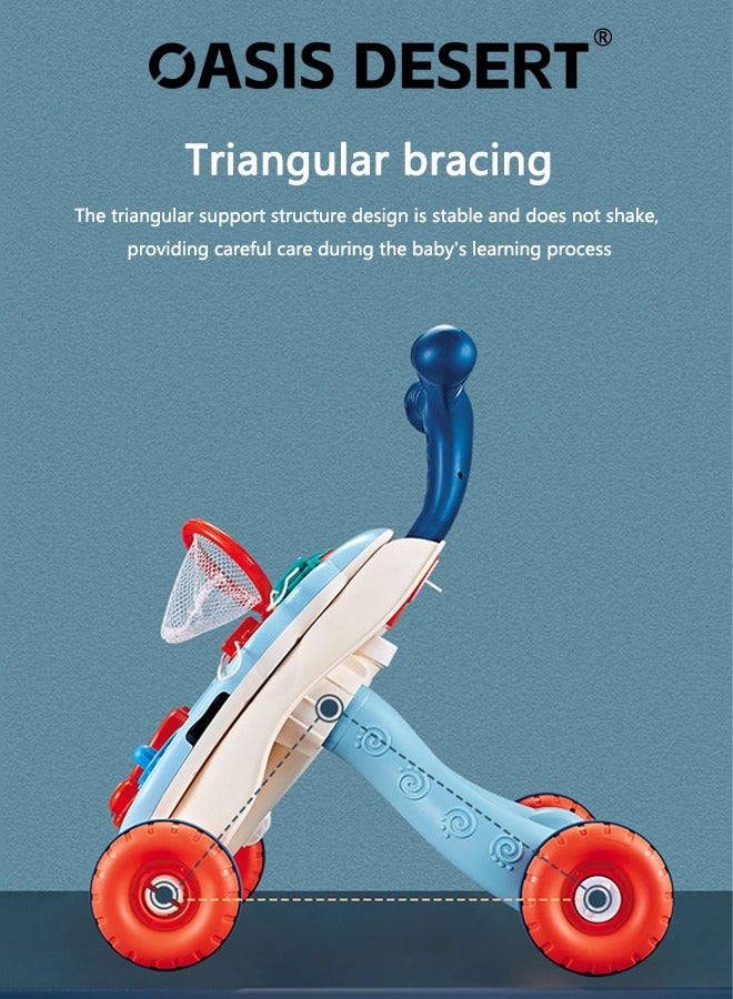 صحراء الواحة 2 في 1 مشاية متعددة الوظائف جالسة عمودية التعليم المبكر مركز نشاط الأطفال التعلم المشاية المتنقلة لعبة تعلم الموسيقى اللعب - Image 5