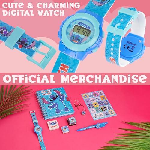 Disney Stitch Digital Watch Journal Diary with Lock for Girls Boys Cute Spiral Notebook Pen Stamp Ink Pad Fun Cute Stuff Gifts for Kids - Image 3
