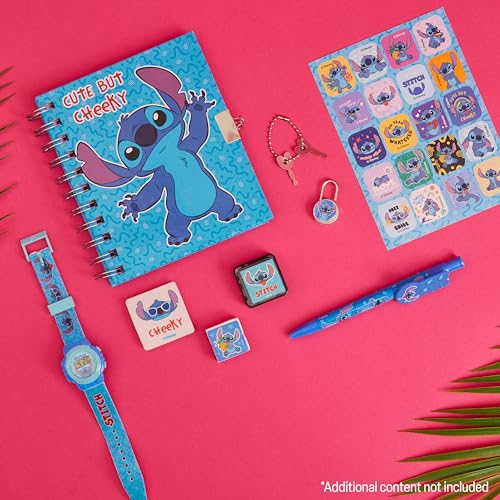 Disney Stitch Digital Watch Journal Diary with Lock for Girls Boys Cute Spiral Notebook Pen Stamp Ink Pad Fun Cute Stuff Gifts for Kids - Image 5