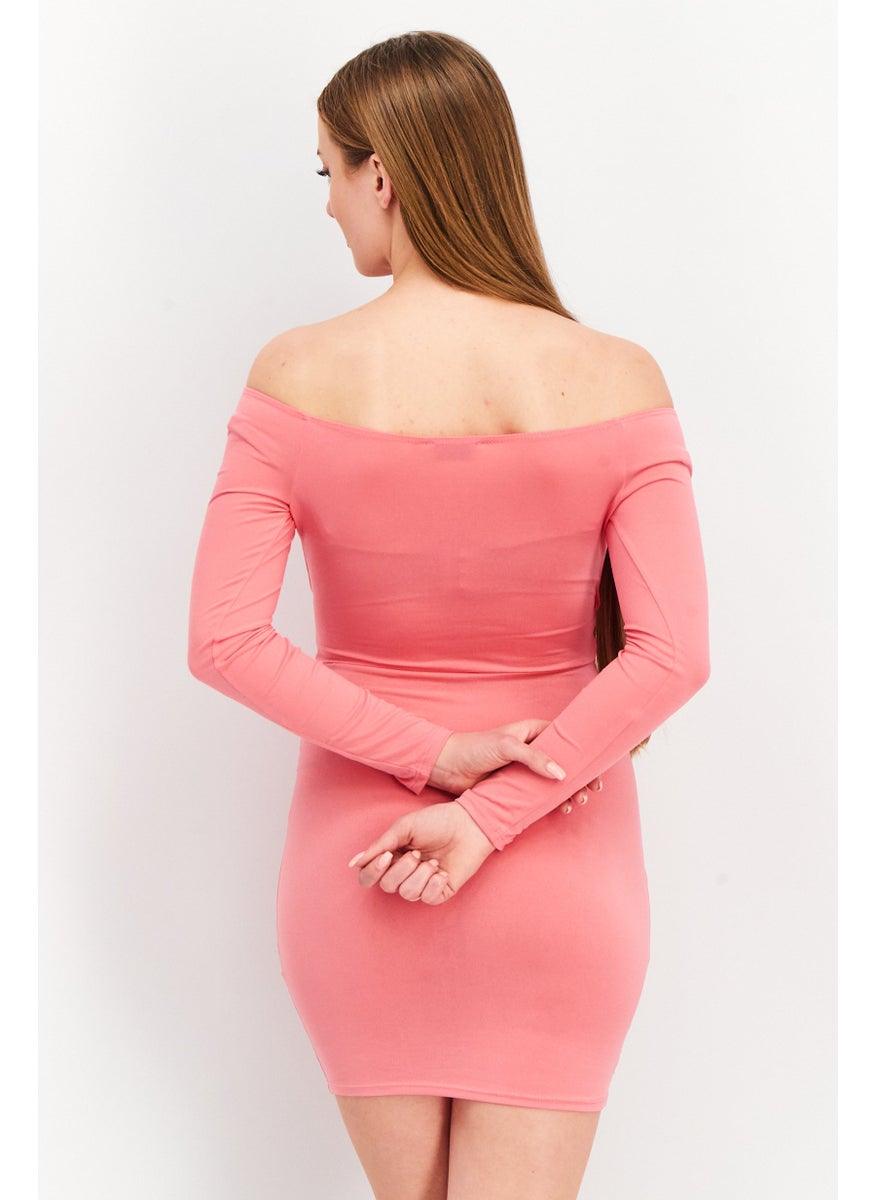 Women Long Sleeves Solid Bodycon, Pink - pzsku/ZEAC5C0150C0AD5352F1CZ/45/_/1737900634/00c8047d-237f-44e4-af08-a5e6f64d2486