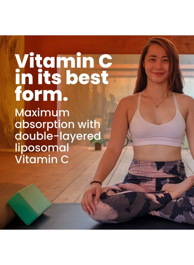 Herbtonics Liposomal Vitamin C Capsules 1500mg Immune Support Supplement | Immune System Health | High Absorption Vitamin C | Contains Collagen | 120 Vegan Capsules Non-GMO - Image 3
