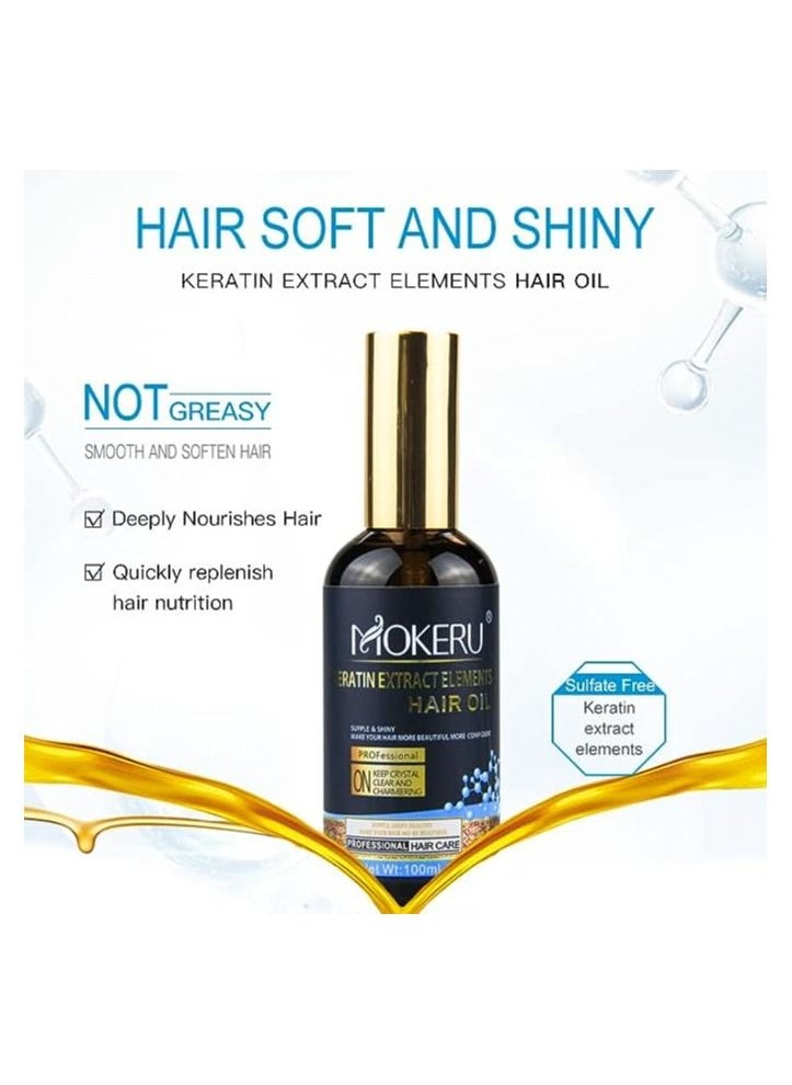 Mokeru 100ml Keratin Hair Oil for Ultimate Nourishment