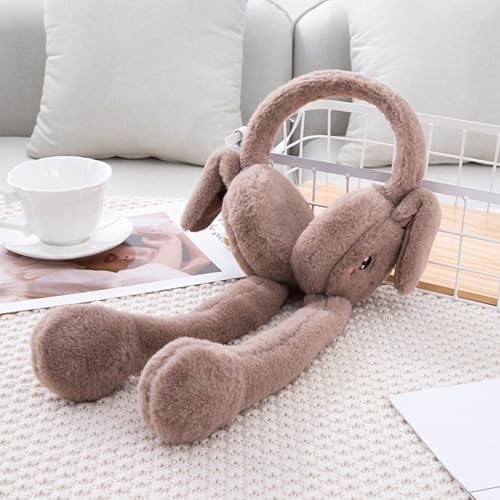 RR DESIGN Earmuffs Cute Plush Animal Ear Warmers for Women & Girls | Fluffy Furry Ear Muffs for Winter | Fluffy Furry Ear Muffs | Adorable Bunny Fluffy Ear Warmers (Brown) - Image 2