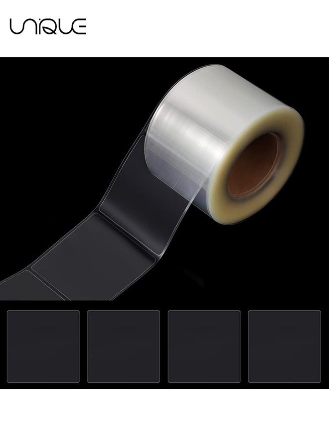 Unique Label Protector Clear Seals Waterproof for Protecting Barcodes Numbers Clothes Food in Laboratory Library Office Supermarket 500 Pieces 1.97x1.97in，Square - Image 1
