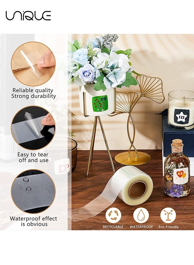 Unique Label Protector Clear Seals Waterproof for Protecting Barcodes Numbers Clothes Food in Laboratory Library Office Supermarket 500 Pieces 1.97x1.97in，Square - Image 4