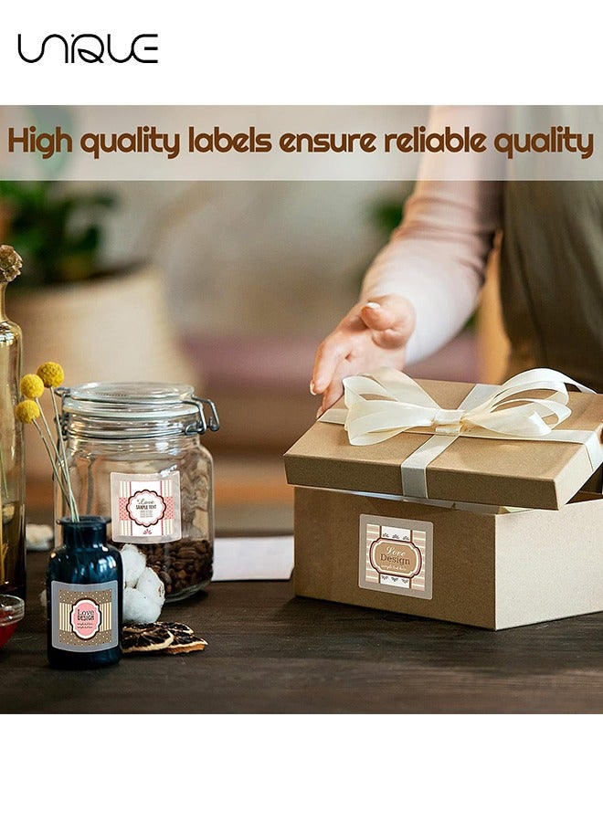 Unique Label Protector Clear Seals Waterproof for Protecting Barcodes Numbers Clothes Food in Laboratory Library Office Supermarket 500 Pieces 1.97x1.97in，Square - Image 3