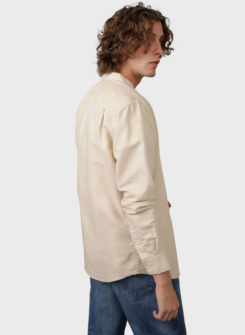 امريكان ايجل Essential Band Collar Classic Fit Button Up Shirt