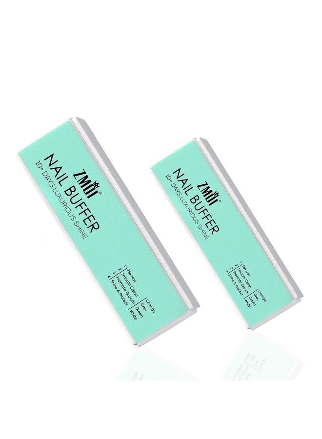 ZMOI Pro Nail Buffer 2 Pack Luxurious Shine Korean 4Way Nail Buffing Block Natural Shine Nails Manicurepedicure Tools For Home And Salon - Image 2
