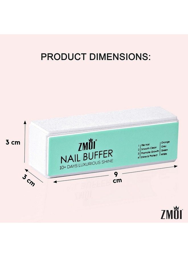 ZMOI Pro Nail Buffer 2 Pack Luxurious Shine Korean 4Way Nail Buffing Block Natural Shine Nails Manicurepedicure Tools For Home And Salon - Image 4