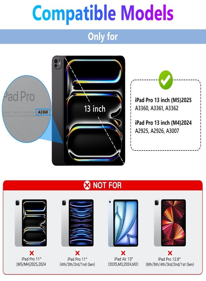 FUWANG Touch Keyboard Case for iPad Pro 13 inch (M5/M4) 2025/2024, 360° Swivel for iPad Pro 13 inch Case with Keyboard, 7 Colors Backlit with Multi-Touch Trackpad Keyboard Case for ipad pro 13 Inch - Image 2