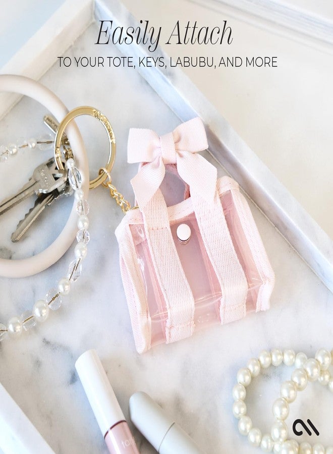 كايس مايت تعليقة/سلسلة مفاتيح كيس-ميت تيني توت - للحقائب الكبيرة، حقائب اليد، حقائب الظهر، المفاتيح - إكسسوارات لابوبو اللطيفة - تعليقة صغيرة للمحفظة النسائية مع قطع معدنية فاخرة - فيونكة وردية باليه - Image 4