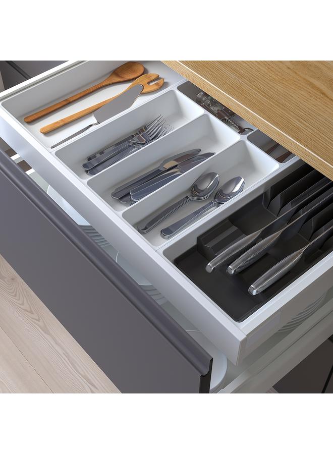 Zaboon Cutlery+Utsl Trays/Tray W Knife Rck, White/Anthracite, 72X50 Cm - Image 2