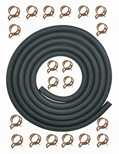 YAMAKATO 10 Feet 516 Inch ID Fuel Line Hose Rubber w 20 Clamp - Image 1