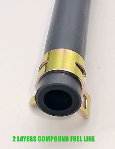 YAMAKATO 10 Feet 516 Inch ID Fuel Line Hose Rubber w 20 Clamp - Image 3