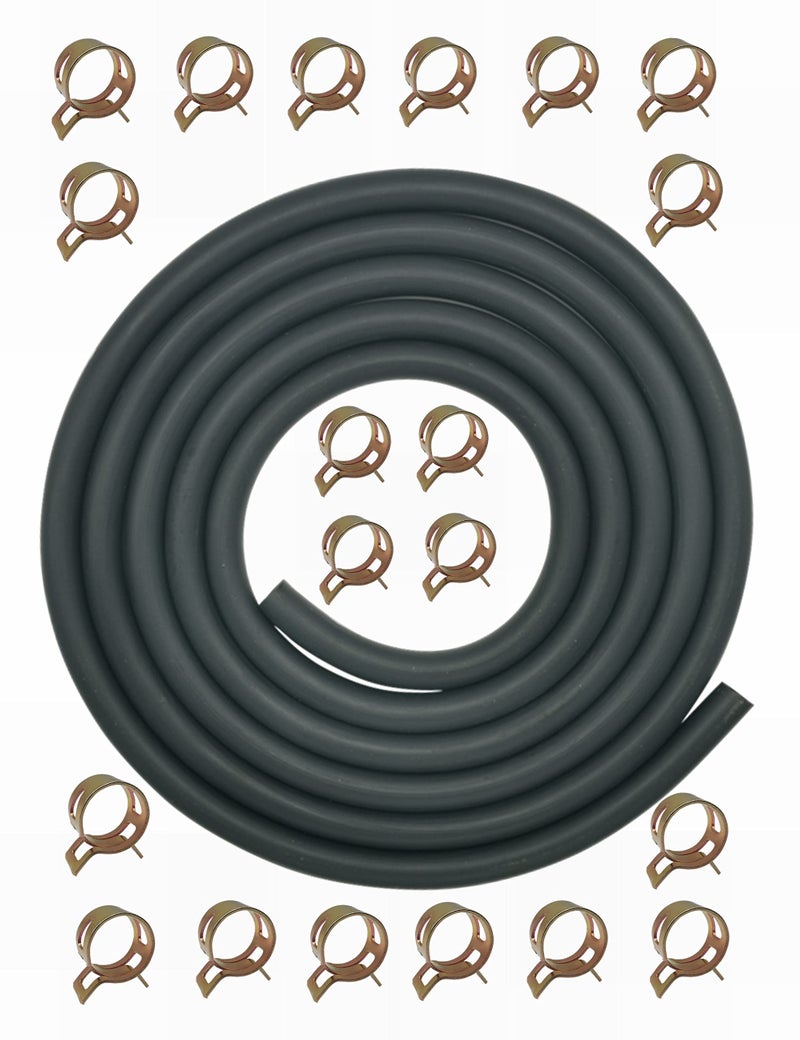 YAMAKATO 10 Feet 516 Inch ID Fuel Line Hose Rubber w 20 Clamp - Image 2