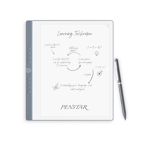 Penstar eNote 2 The Whitest Paper Tablet 103 300 PPI PenOnly Screen EInk Writing Tablet Digital Notebook Includes Folio Cover Two B5 Pens - Image 1