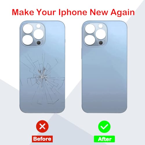 Phoupair OEM Rear Back Glass Replacement for iPhone 13 Pro 6.1 Inches with Professional Repair Tool Kit (Sierra Blue) - Image 5
