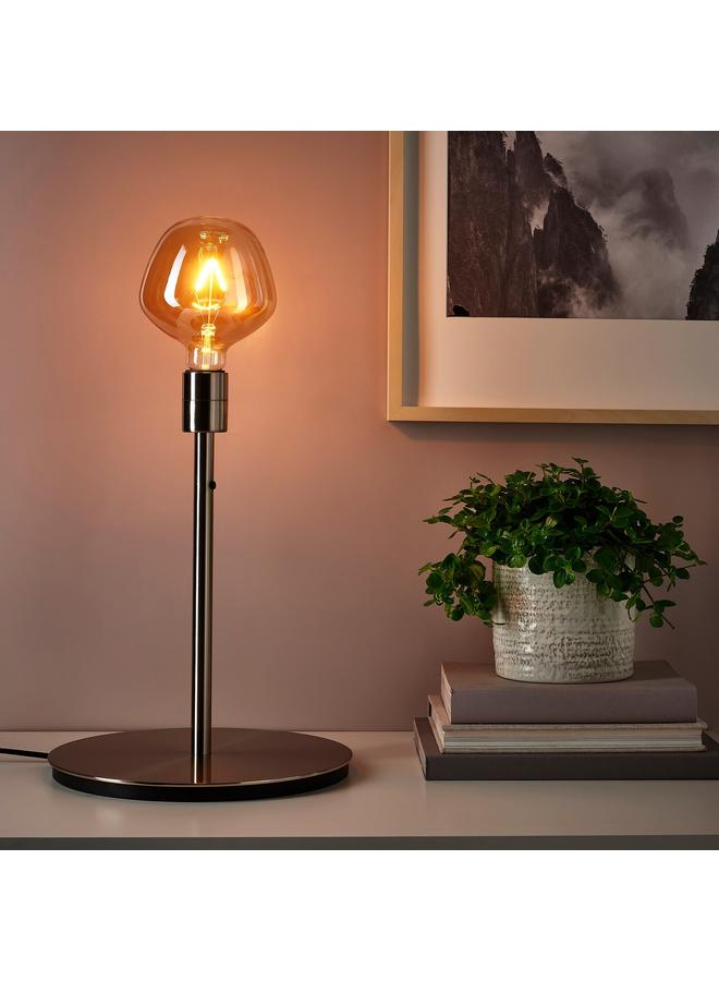 لمبة LED E27 120 لومن، زجاج شفاف بني على شكل جرس، 132 مم