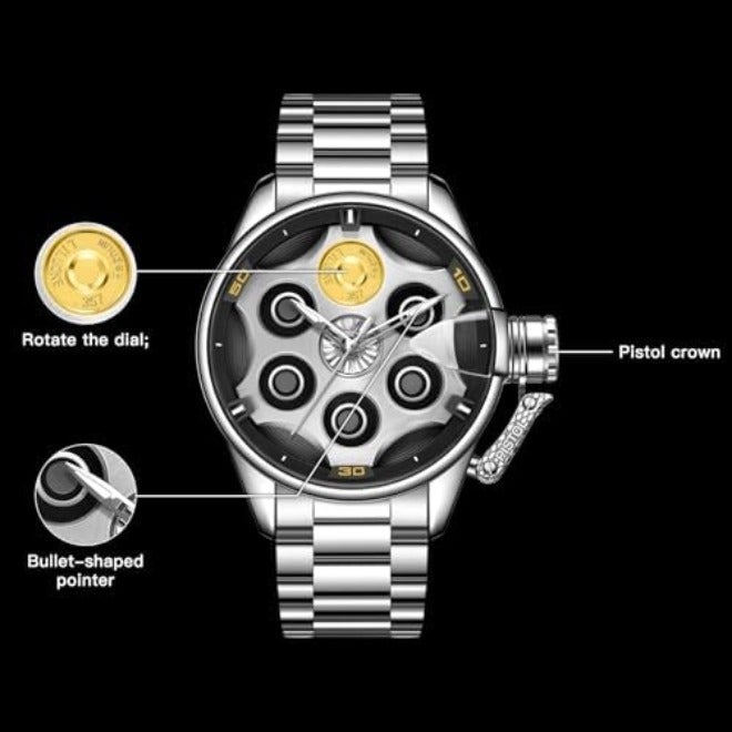 LILUOKE Men's Quartz Watch with Luminous Design, Big Face, Black Color, 30ATM Water Resistance - Casual Style for  Men - Image 5
