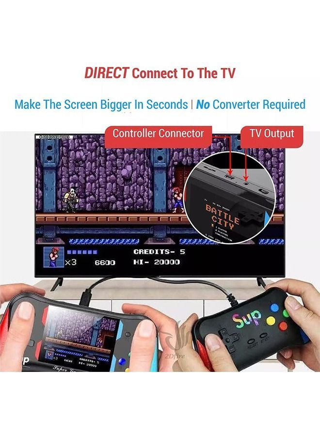 SUP Handheld Game Console Retro Console with 500 Classic Games Supporting 2 Players TV Connection 1200 mAh Rechargeable Battery - Image 5