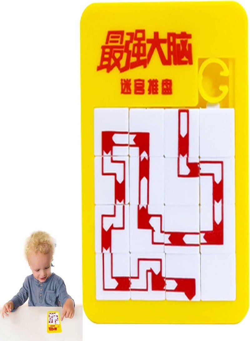GGOOT Slide Game Puzzle,Pocket-Sized 16 Klotski Puzzle For Brainstorm - Pocket-Sized Klotski Puzzle Slide Number Puzzle Brain Training Jigsaw Intelligence Toy For Teacher Awards - Image 1