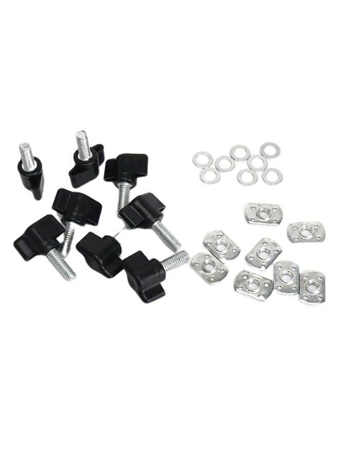 NIBEMINENT 24-Piece Tie-Down D-rings Trailer Anchor Set For Truck 