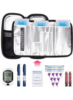HaLunhi Insulin Cooler Travel Case with 3 Ice Packs for Travel- EVA Medication Diabetic Travel Case for Insulin Pen, Glucose Meter and Diabetic Supplies  - Image 2