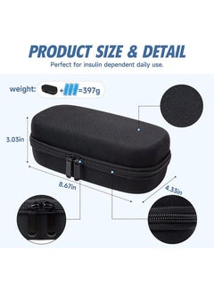 HaLunhi Insulin Cooler Travel Case with 3 Ice Packs for Travel- EVA Medication Diabetic Travel Case for Insulin Pen, Glucose Meter and Diabetic Supplies  - Image 3