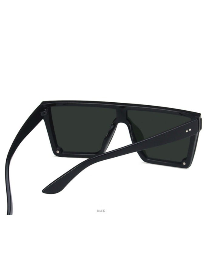 Square Polarized Sunglasses - UV400 Fashion Big Frame Flat Top Sun Glasses - Image 2