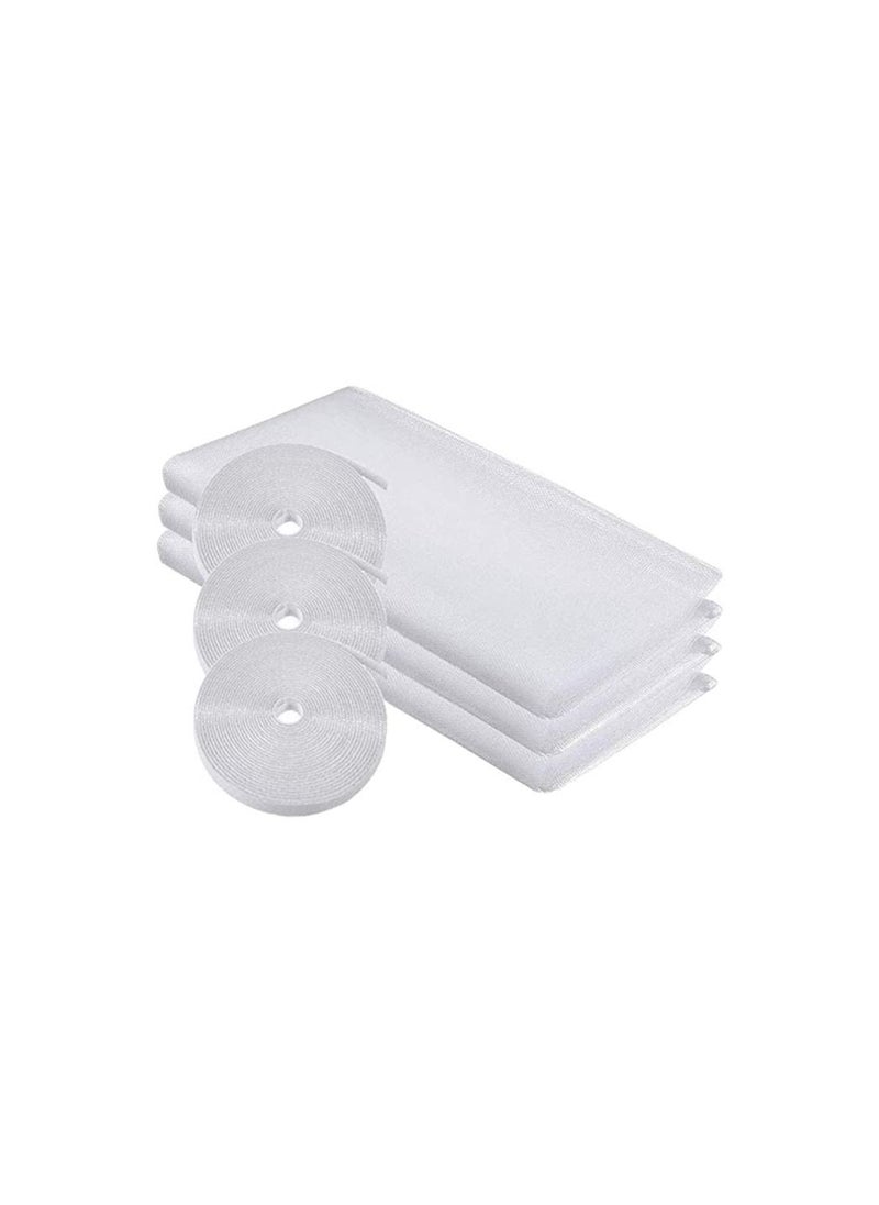 Generic - 3Pcs Window Screen Net Mosquito Fly Mesh Net Window Screen Mesh Insect Netting with 3 Rolls Self Adhesive Tapes 2m*1.5m - Image 1