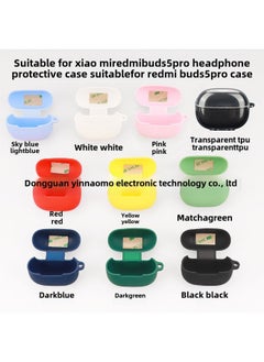 Generic For Xiaomi Redmi Buds 5 Pro Earphone Protective Cover Bluetooth Soft Silicone Earphone Shell One-piece Box-Color:Yellow-Model:Buds 5 Pro  - Image 3