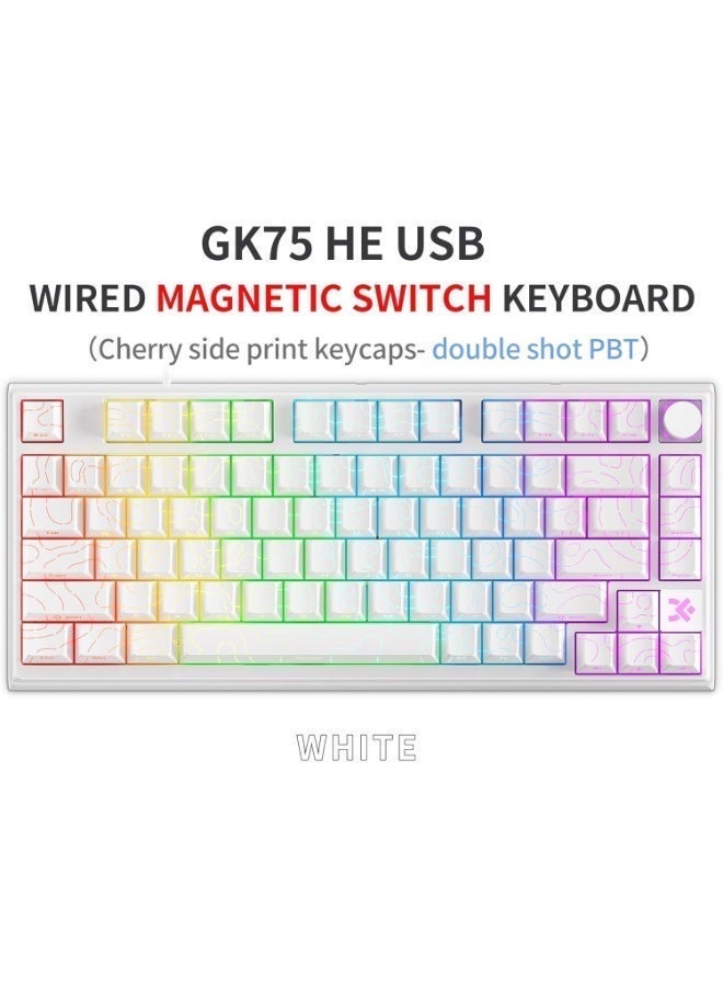 سكايلونج لوحة مفاتيح ألعاب مغناطيسية GK75 HE RGB - مفتاح مغناطيسي قابل للتبديل السريع بتأثير هول - استطلاع 8000 هرتز - معدل تشغيل سريع 0.01 مم - Image 5