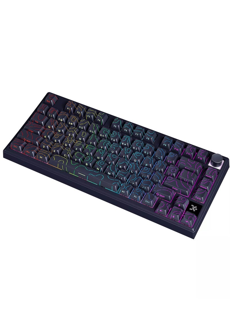 سكايلونج لوحة مفاتيح ألعاب مغناطيسية GK75 HE RGB - مفتاح مغناطيسي قابل للتبديل السريع بتأثير هول - استطلاع 8000 هرتز - معدل تشغيل سريع 0.01 مم - Image 1