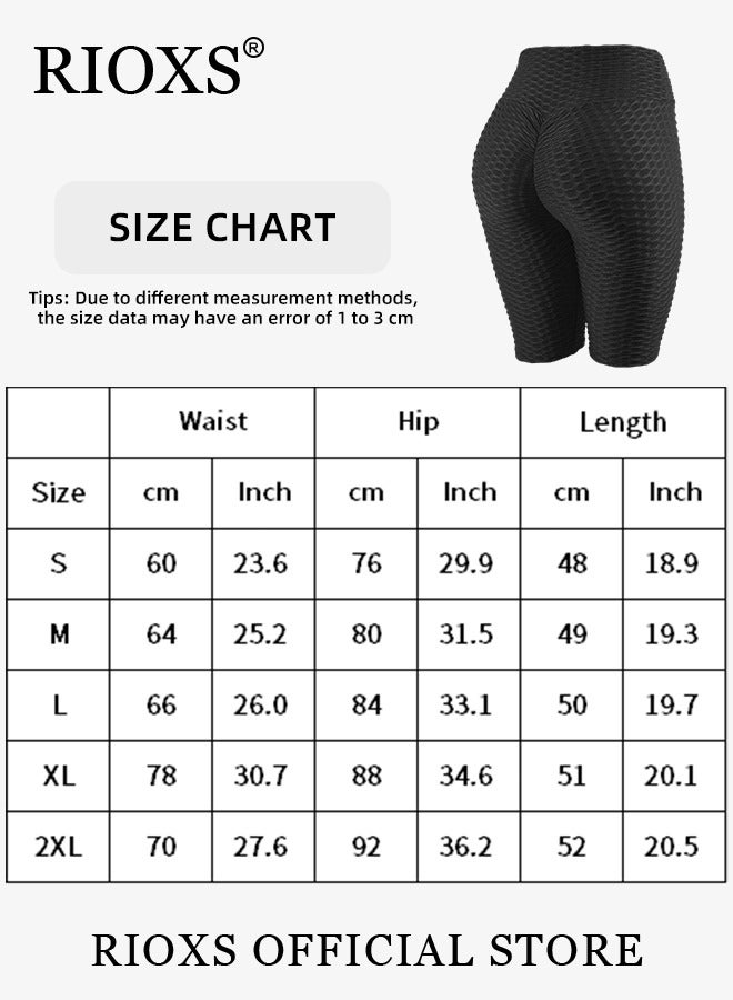 RIOXS Women's Shorts,High Waisted Tummy Control Shorts,Soft Comfy Short Leggings For Women,Ladies Stretch Training Short Pants For Yoga Athletic Workout Training,Biker Under Shorts  - Image 4