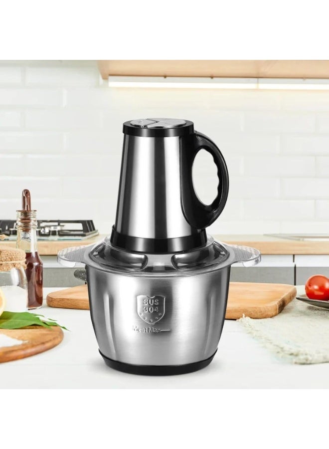 DubaiGallery 3.8L Kitchen Appliances Electric Stainless Steel Meat Mixer Grinder Food Processor Vegetable Chopper - Image 3