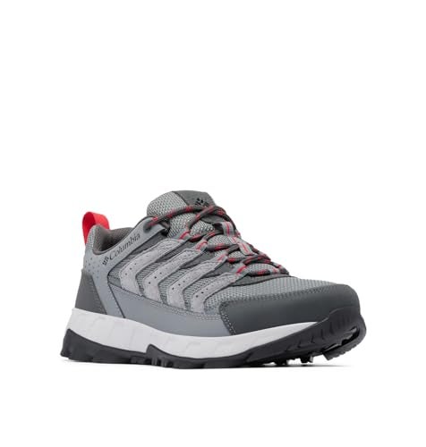 Columbia Men's Strata Trail Low, Titanium Grey Steel/Mountain Red, 9.5 - Image 1