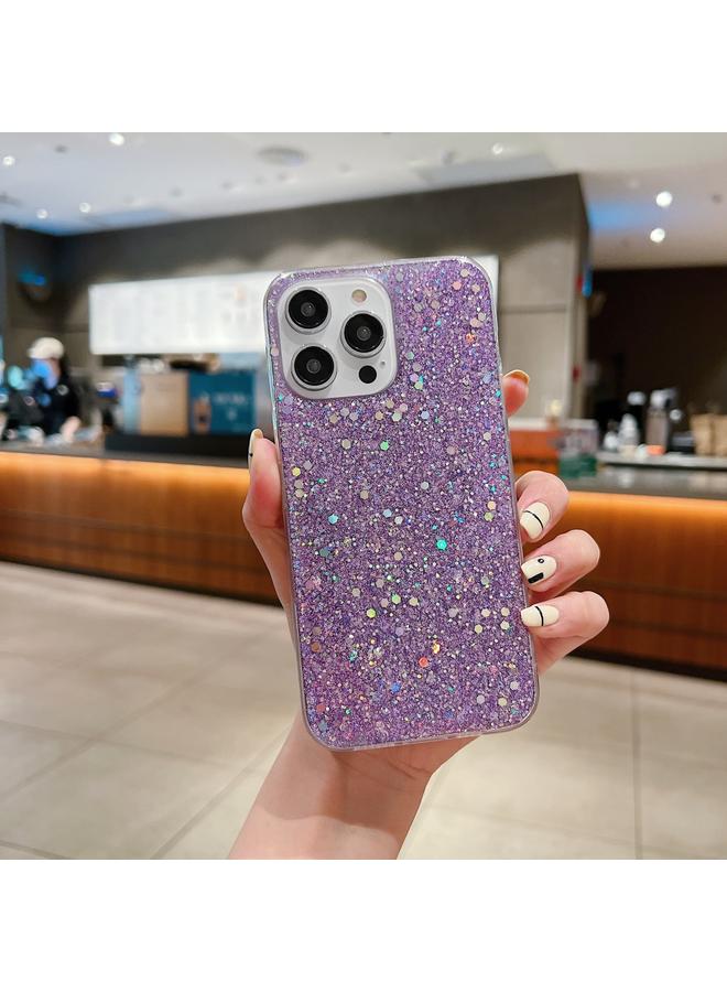 اس-توب جراب لهاتف iPhone 13 مصنوع من مادة TPU الإيبوكسي اللامعة والترتر - Image 1